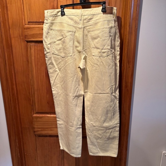 Madewell Baggy Straight Jeans Garment Dyed Edition in Yellow Size 32 - Picture 3 of 9